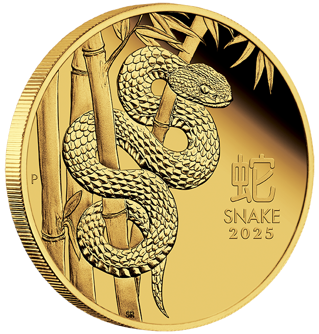 Australian Lunar Series III 2025 Year of the Snake 1/4oz Gold Proof Coin