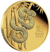 Australian Lunar Series III 2025 Year of the Snake 1/4oz Gold Proof Coin