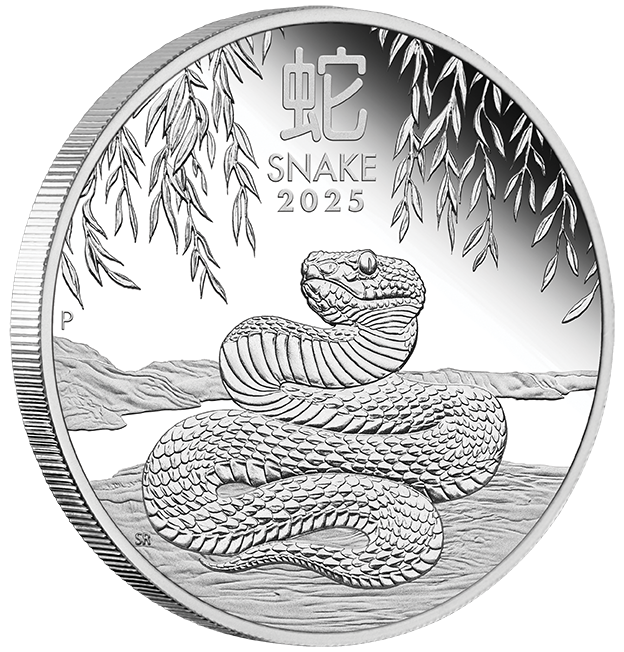 Australian Lunar Series III 2025 Year of the Snake 1/2oz Silver Proof Coin