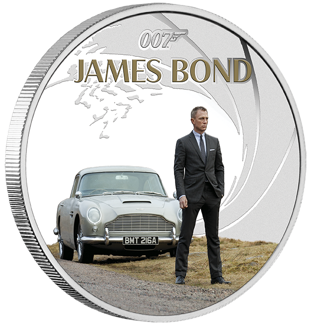 James Bond Daniel Craig 2024 1oz Silver Proof Coloured Coin