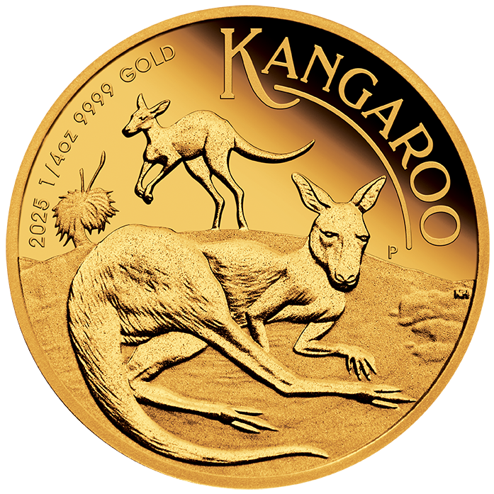 2025 $25 1/4oz Gold Proof Coin. Australian Kangaroo.