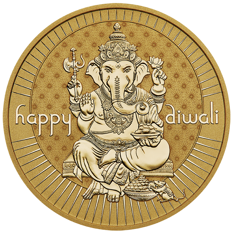 Diwali 2024 1oz Silver Gilded Medallion