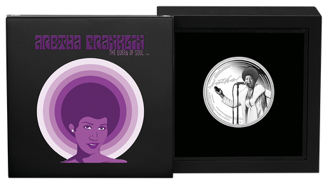 Aretha Franklin 2024 1oz Silver Proof Coloured Coin