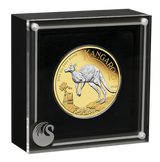 Australian Kangaroo 2024 2oz Silver Proof Reverse Gilded Coin