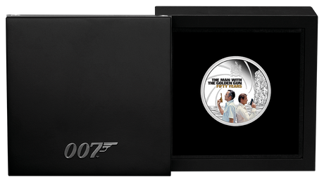 James Bond - The Man with the Golden Gun 50th Anniversary 2024 1oz Silver Proof Coloured Coin