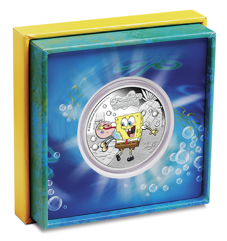 Spongebob Squarepants - Spongebob & Gary 2024 1oz Silver Proof Coloured Coin