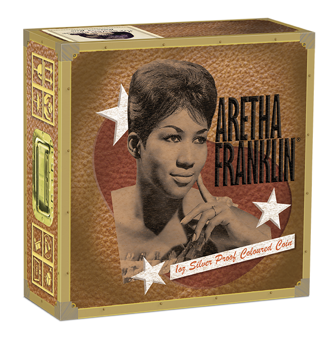 Aretha Franklin 2024 1oz Silver Proof Coloured Coin