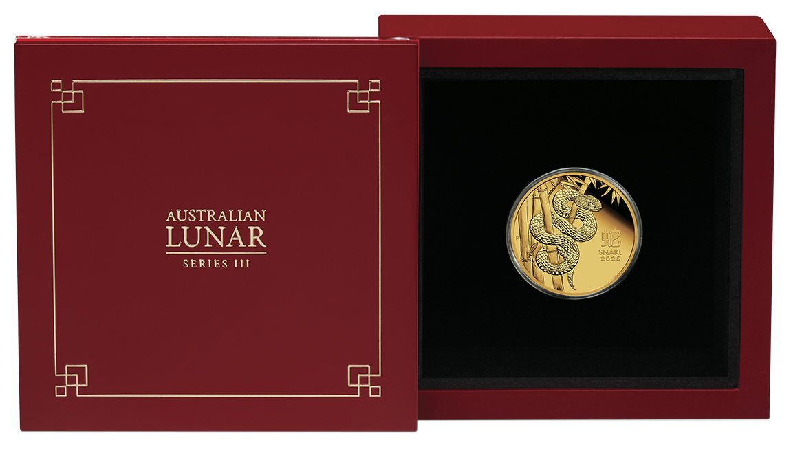 Australian Lunar Series III 2025 Year of the Snake 1/4oz Gold Proof Coin