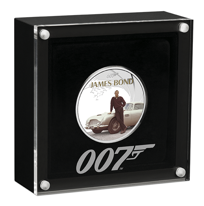 James Bond Sean Connery 1oz Silver Proof Coloured Coin