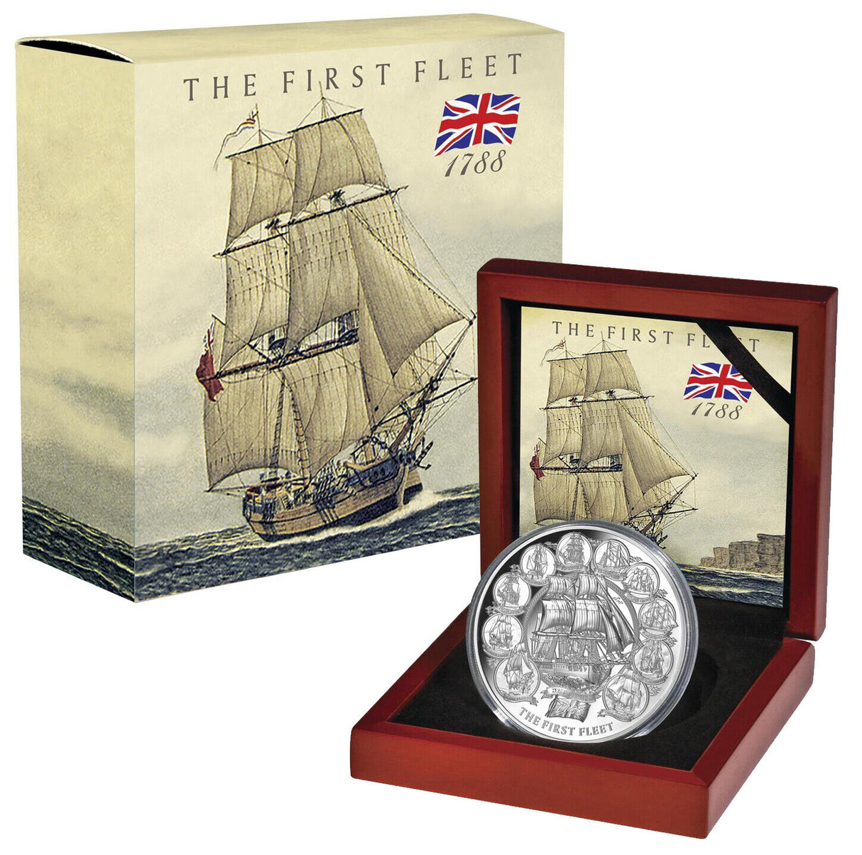 2018 The First Fleet 2oz Silver Proof Coin – Niue