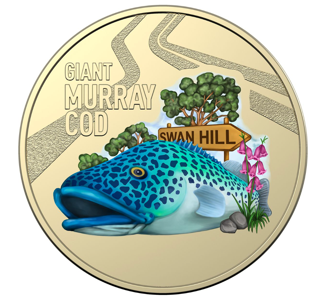 2023 $1 Coloured Giant Murray Cod