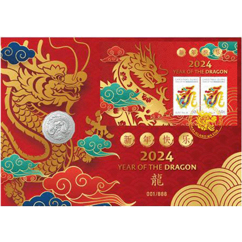 2024 Year of the Dragon 50c Limited-Edition Impressions PNC