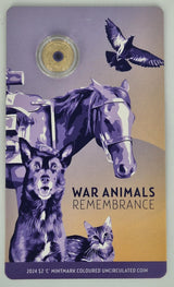 2024 $2 ‘C’ Mintmark Coloured Uncirculated Coin – War Animals Remembrance