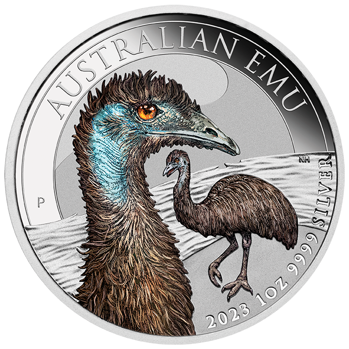 2023 AUSTRALIAN EMU 2023 1oz SILVER COLOURED COIN