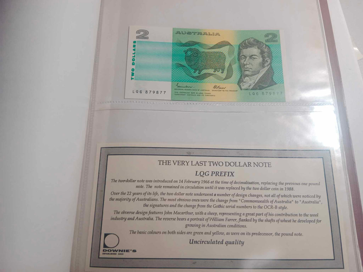 Last Paper Note Very Last Prefix Uncirculated Banknote Collection