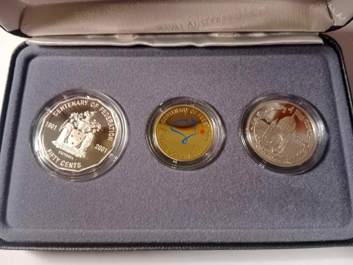 2001 State Series. 3 Coin Proof Set. Victoria