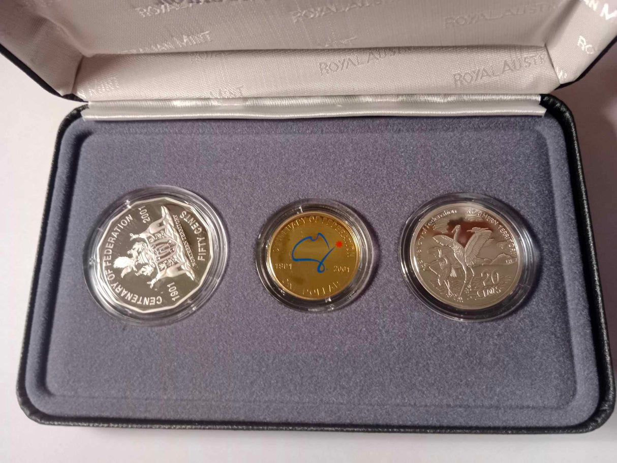 2001 State Series. 3 Coin Proof Set. Northern Territory