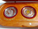 2004 The Journey Counties Sydney to Athens Three-Coin Set. Gold, Silver, Bronze.