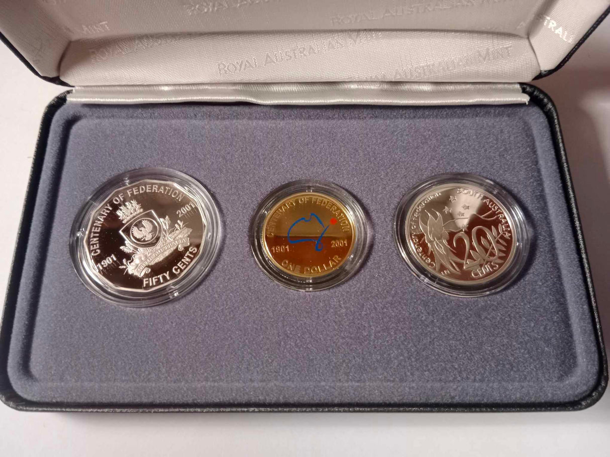 2001 State Series. 3 Coin Proof Set. South Australia