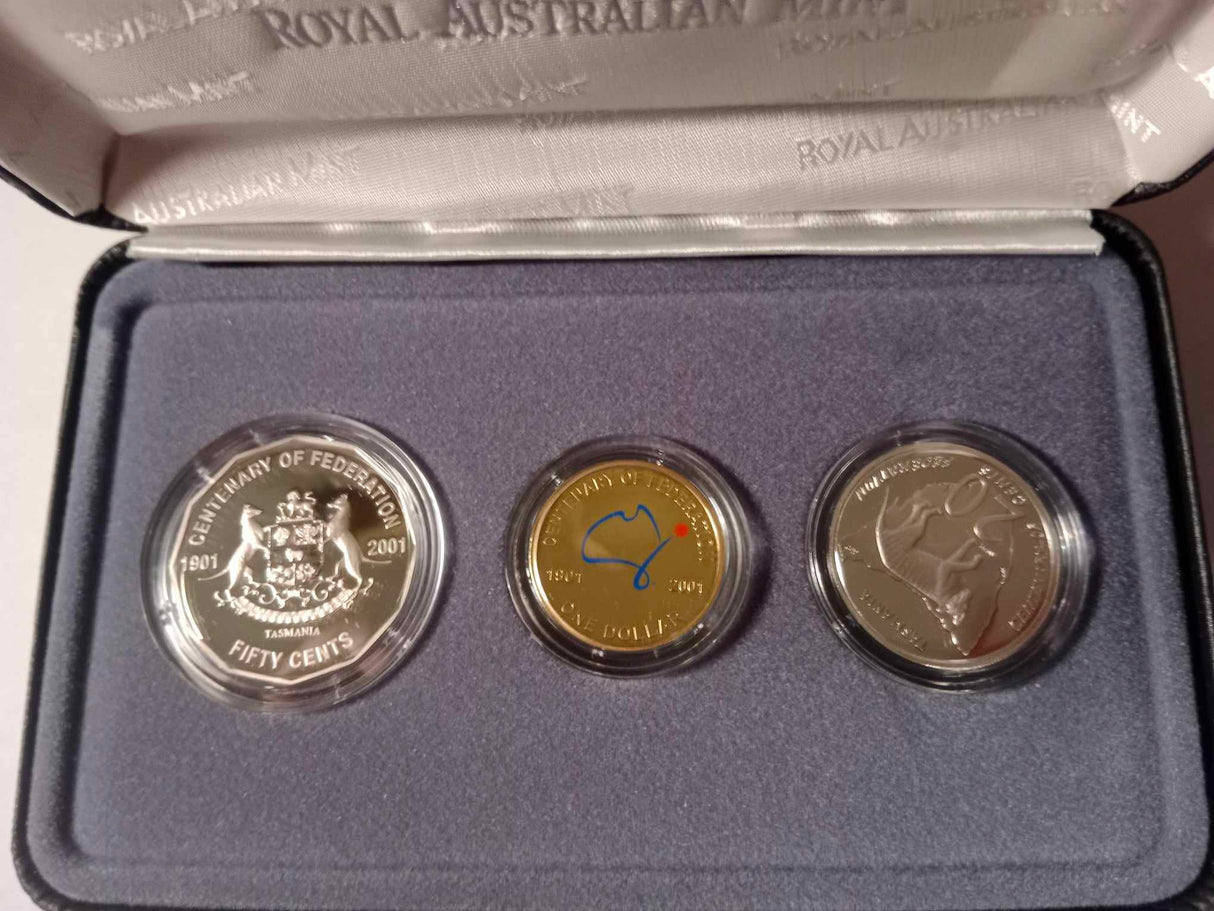 2001 State Series. 3 Coin Proof Set. Tasmania