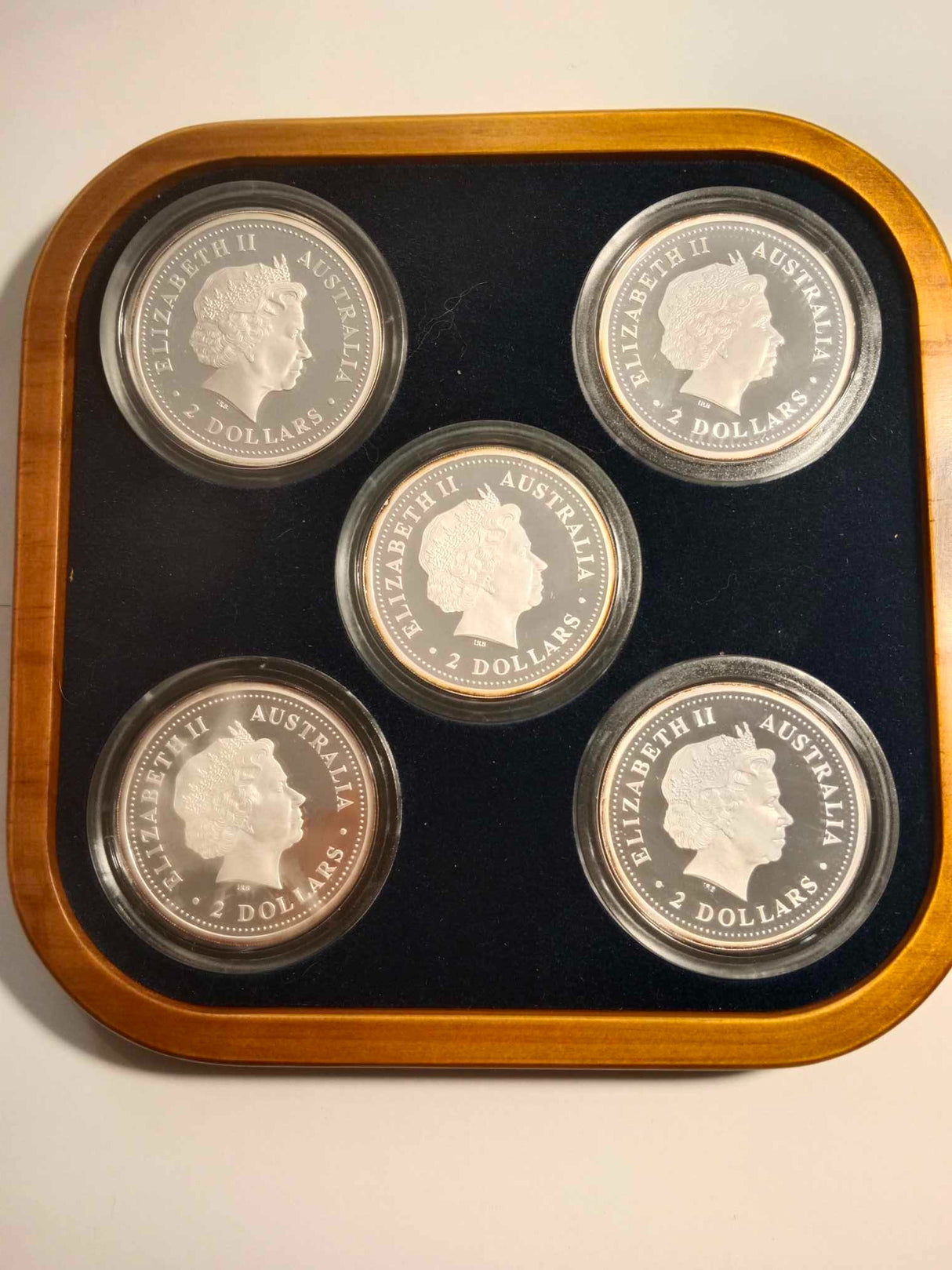 2005 Australian Peacekeepers 5 2oz coin set.