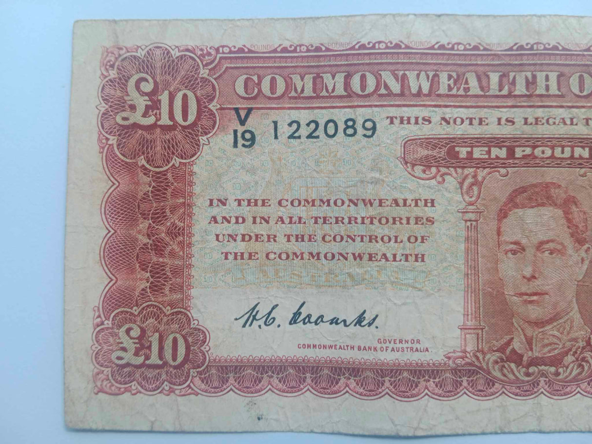 1949 R60 Coobs/Watts 10 Pound. About Fine. Note.