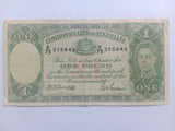 1942 R30 Armitage/McFarlane 1 Pound Circulated Note.