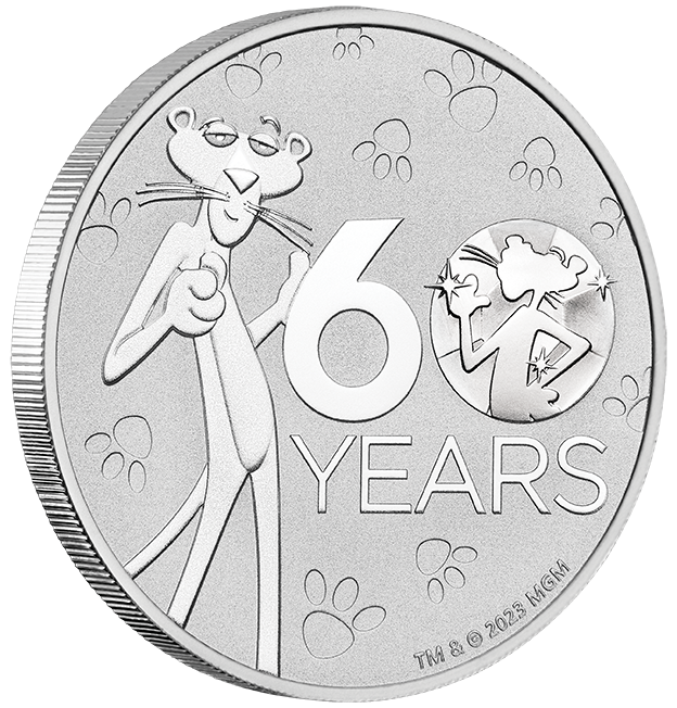 2024 Pink Panther 60th Anniversary 1oz Silver Carded Coin