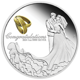 2024 Wedding. 1oz Silver Proof Coin.