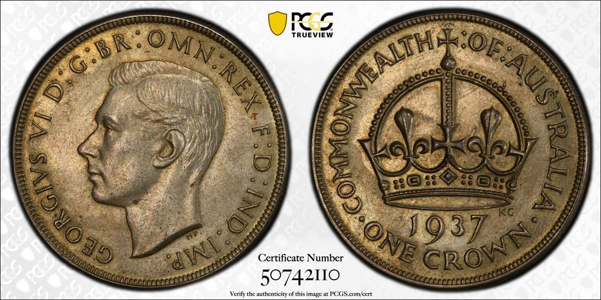 1937 Australian Crown. PCGS MS62