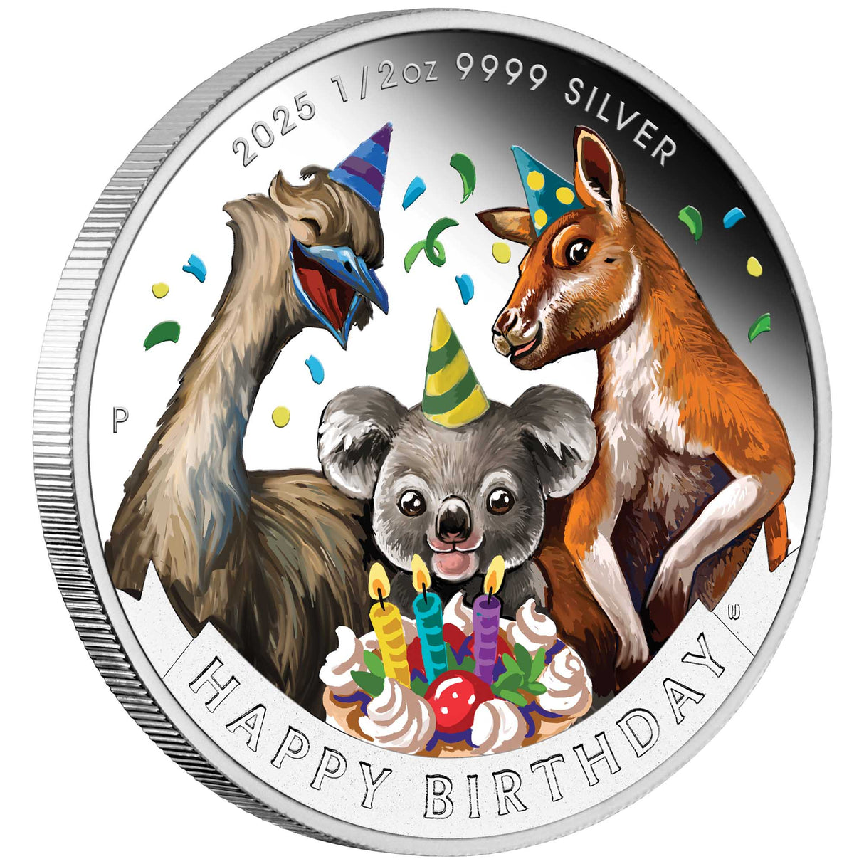 2025 Happy Birthday 1/2oz Silver Proof Coloured Coin in Card