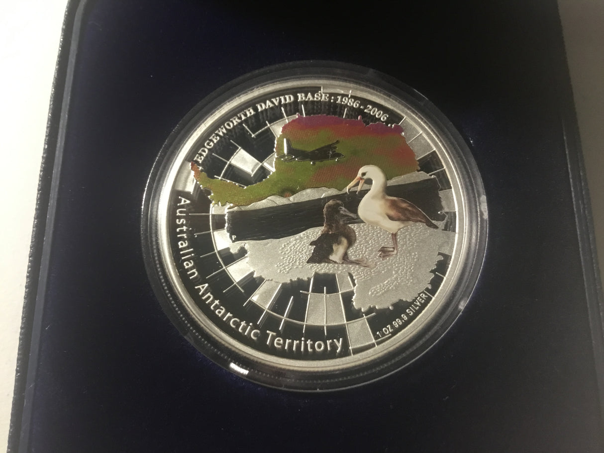 2006 $1 Australian Antarctic Territory Series. Edgeworth David. 1oz Silver Proof Coin.