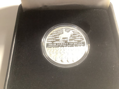 2014 $1 Fine Silver Proof Coin. 100th Anniversary A.I.F. Sail From Albany.