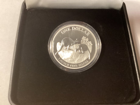 2014 $1 Kangaroo Series. Explorers’ First Sightings. H. C Richter. Silver Proof Coin.