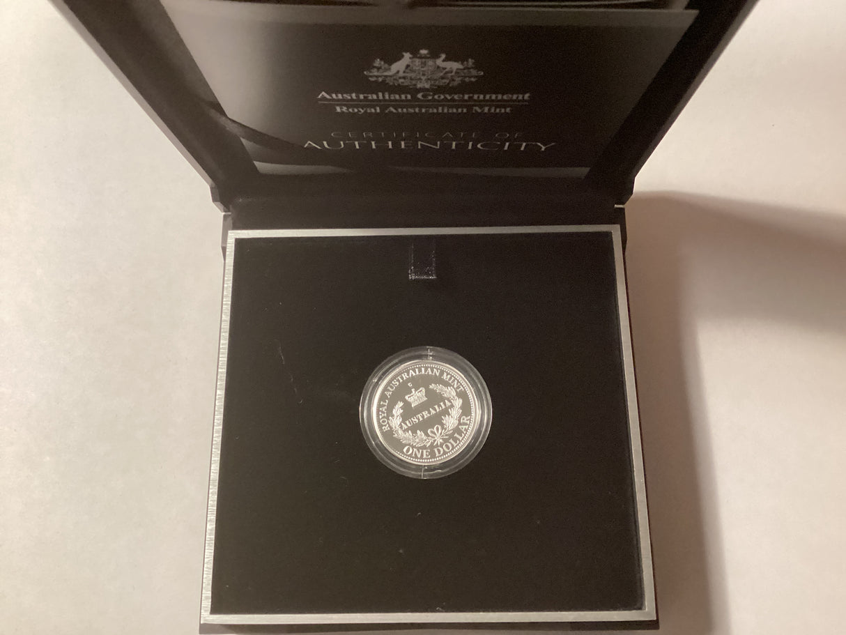 2016 $1 ‘C’ Mintmark Fine Silver Proof Coin. Australia’s First Mints. Growth From Gold.