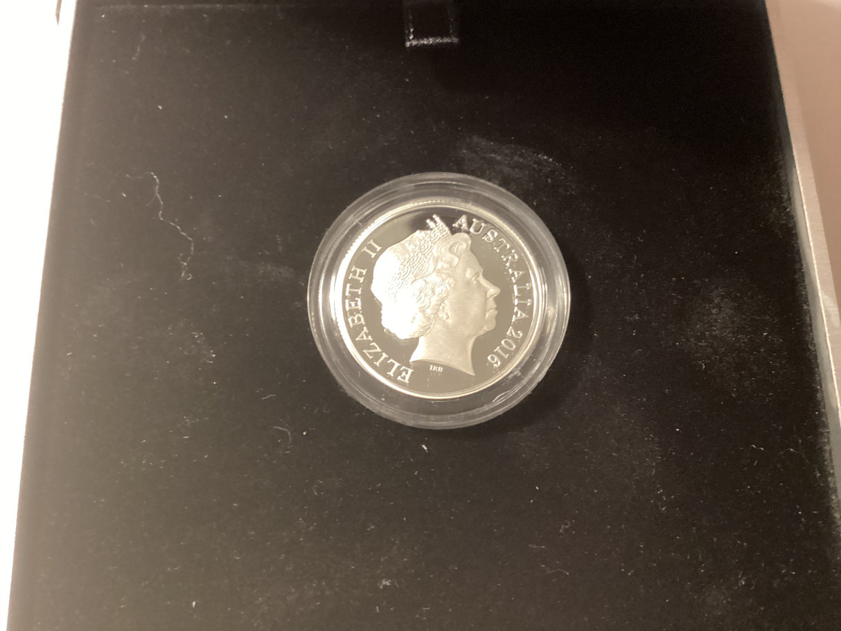 2016 $1 ‘C’ Mintmark Fine Silver Proof Coin. Australia’s First Mints. Growth From Gold.