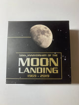 2019 $1 1oz Silver Proof Coin. 50th Anniversary of the Moon Landing. 1969-2019.