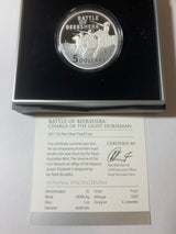 2017 $5 1oz Silver Proof Coin. Battle of Beersheba. Charge of the Light Horsemen.