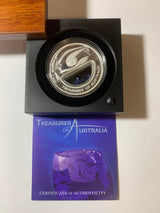 2007 $1 1oz Silver Proof Coin. Treasures of Australia. Sapphires.