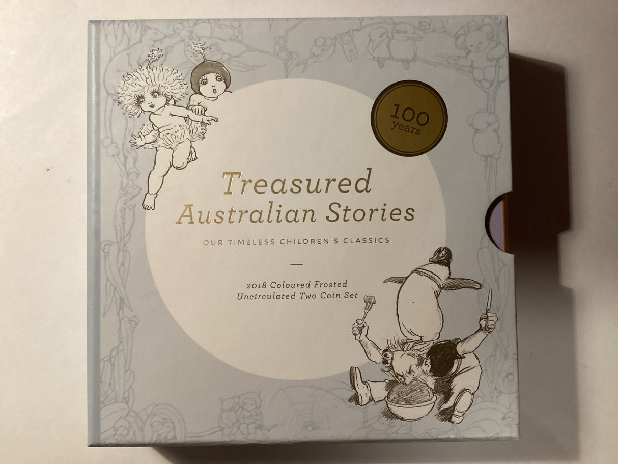 2018 Coloured Frosted Uncirculated Two Coin Set. Treasured Australian Stories. Timeless Children’s Classics.