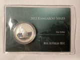 2012 $1 Frosted Uncirculated Silver Coin. Kangaroo Series. Mareeba Rock-Wallaby.