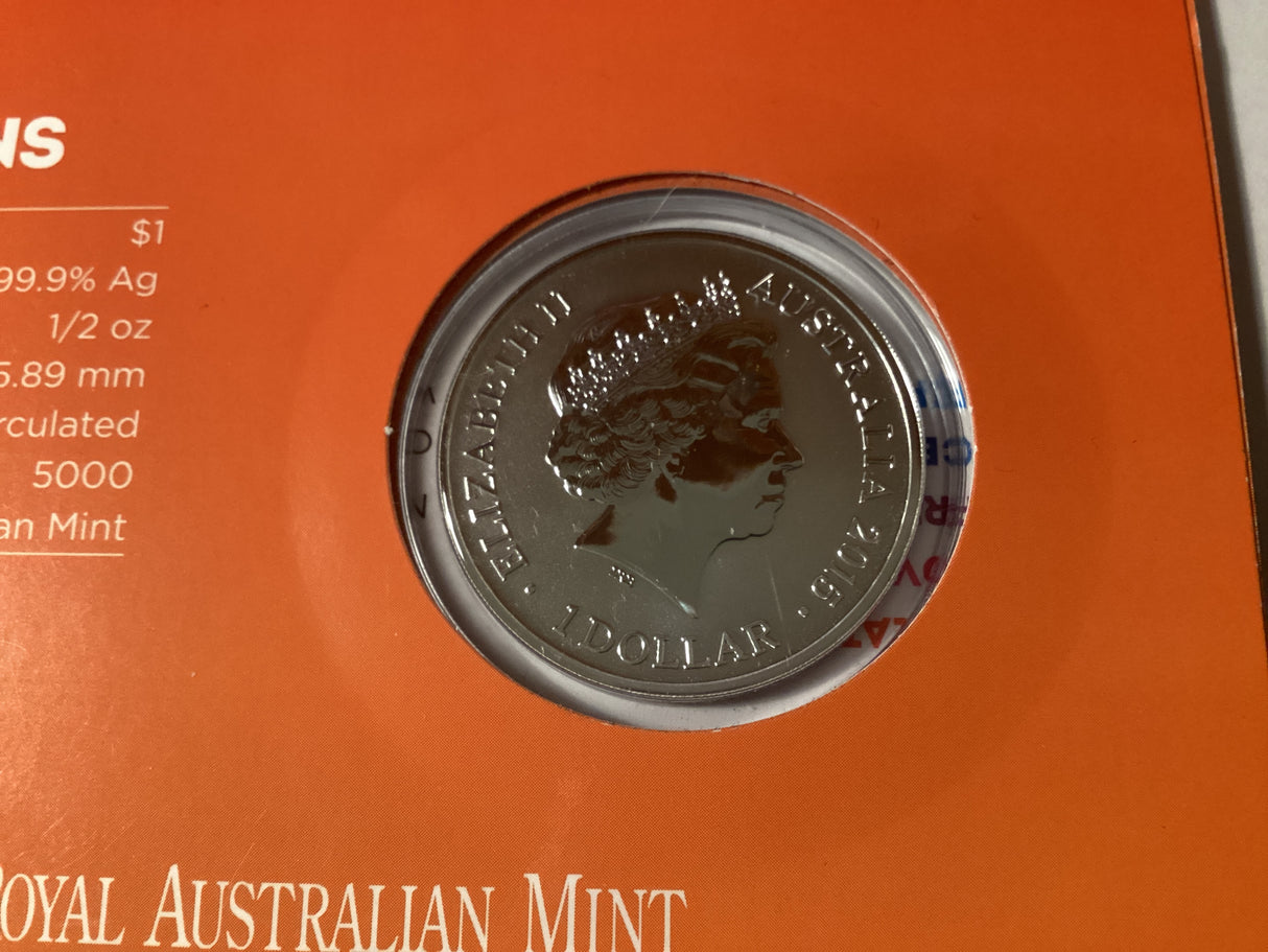 2015 $1 Coloured Fine Silver Frosted Uncirculated Coin. New Year’s Eve. Inspire.