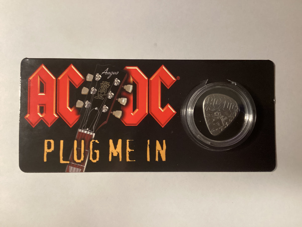 2019 $2 ACDC Plug Me In 1/4oz Silver Proof Coin.