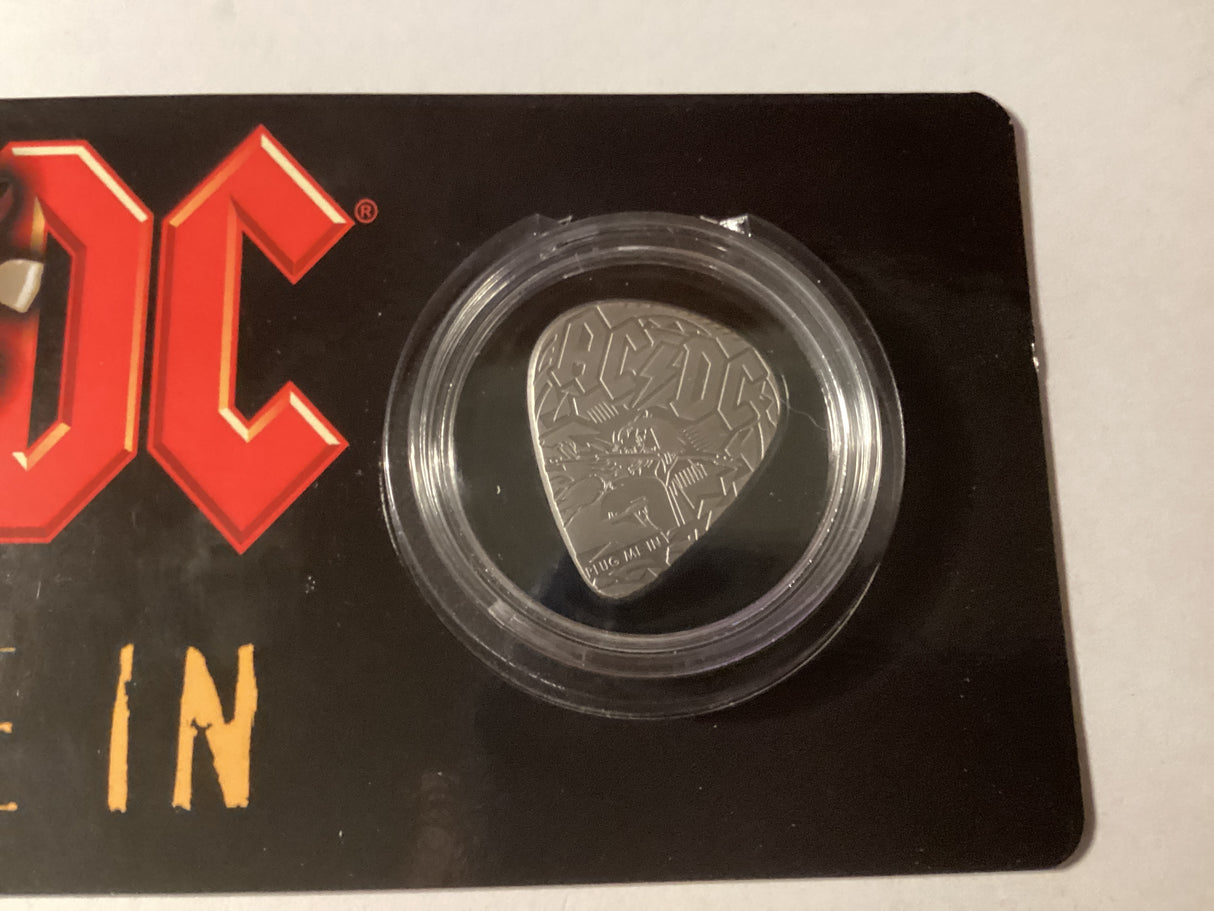 2019 $2 ACDC Plug Me In 1/4oz Silver Proof Coin.