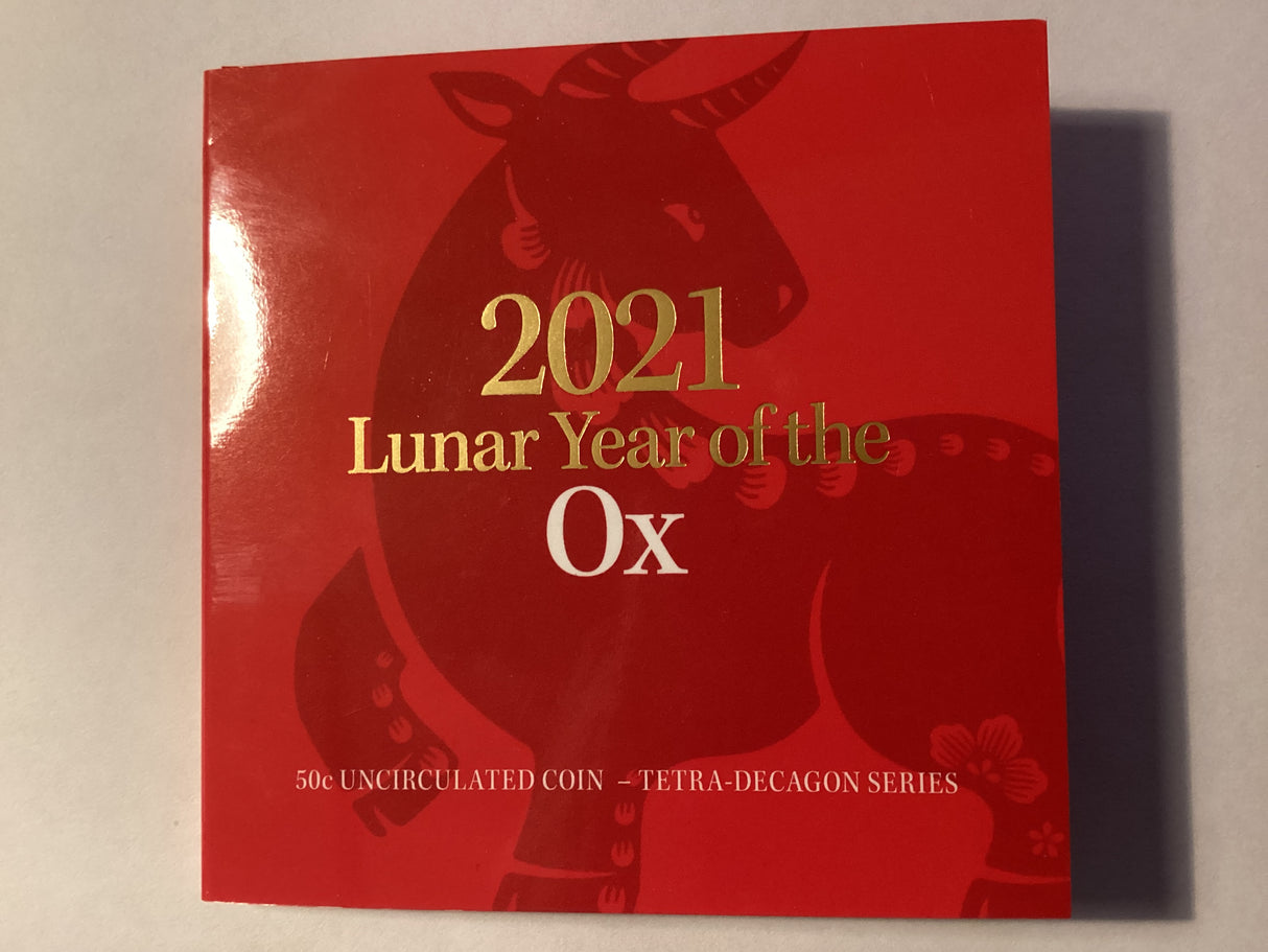 2021 50c Tetra-Decagon Lunar Series. Year of The Ox.