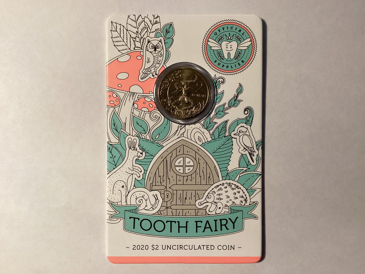 2020 $2 Tooth Fairy Uncirculated Carded Coin.