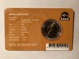 2019 $1 Mob of Roos Carded Coin. Anda Release. Common Heath. Melbourne ANDA.
