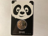 2019 $1 Mob of Roos Carded Coin. BICE Special Edition. Panda Privy Mark.