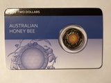 2022 $2 Uncirculated Carded Coin. Downies. Honey Bee.