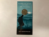 2013 $1 Uncirculated Carded Coin. Korean War 60th Anniversary.